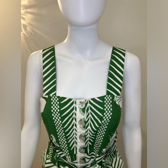Farm Rio Green and White Romper - Picture 11 of 14